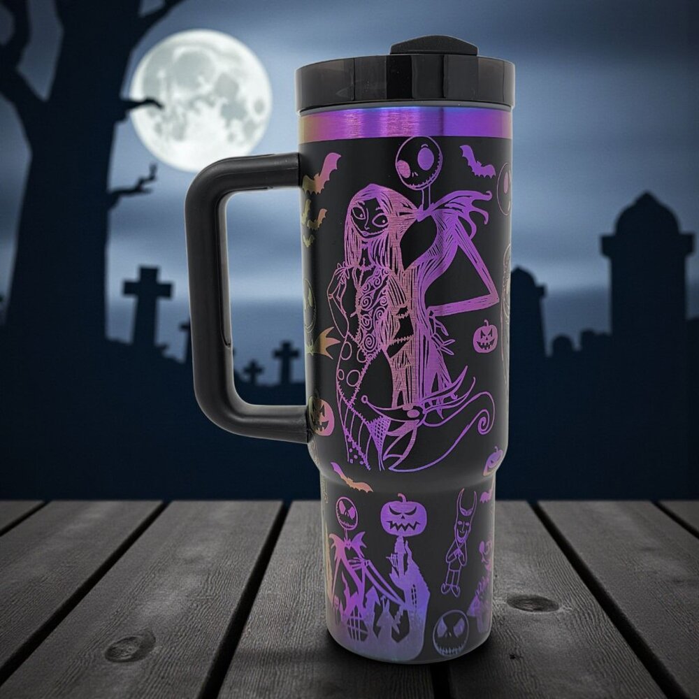 30oz Stainless Steel Tumbler – Spooky Nightmare Inspired Design